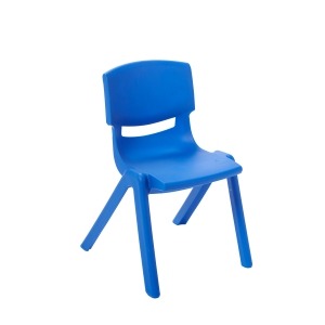 12" Resin School Stack Chair, Blue, Pack Of 6